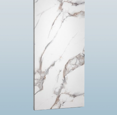 PVC/SPC Marmer Plaat Ultra Mat Calacatta Gold Waterbestendig Wandpaneel – 270x120cm 3mm