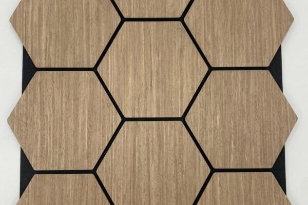 Hexagon Paneel Walnoot 80x60cm