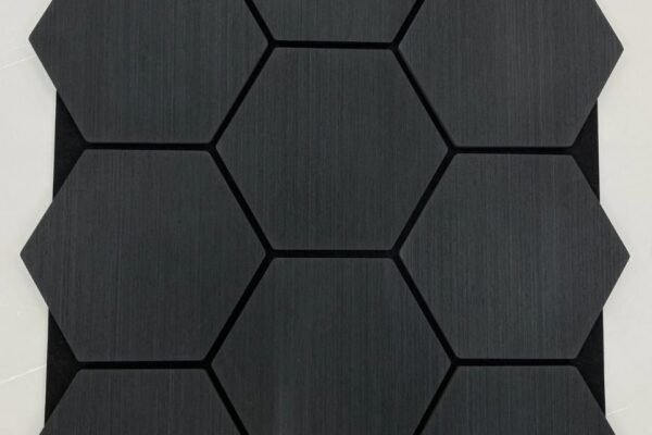 Hexagon Paneel Zwart/Antraciet 80x60cm