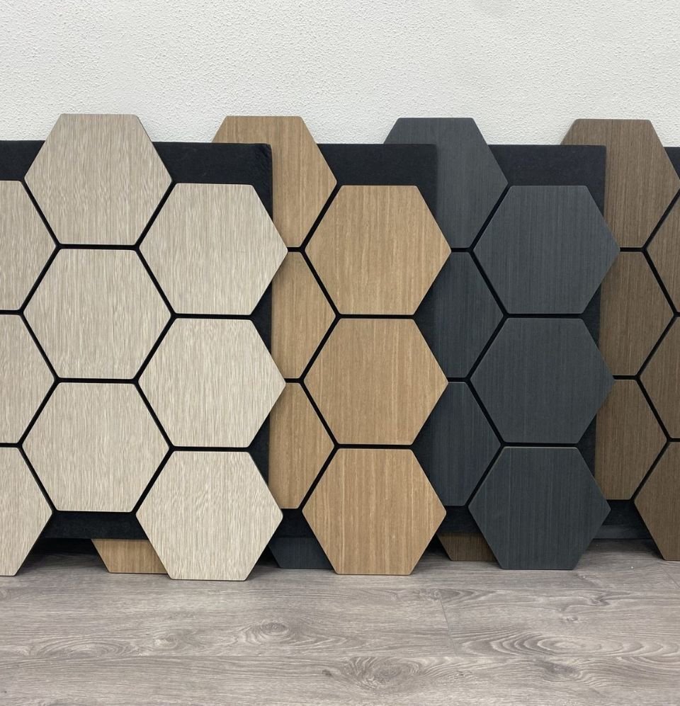 Hexagon Paneel Smoke 80x60cm