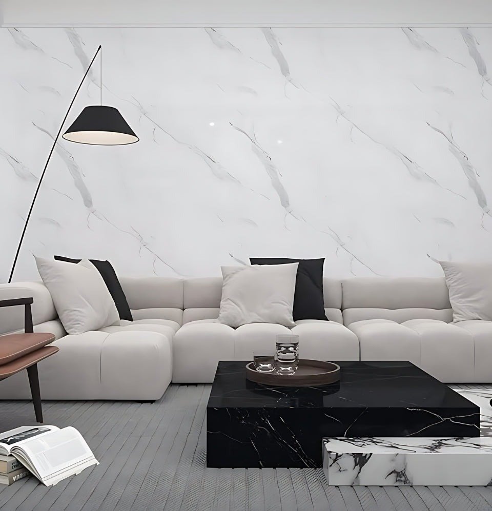 PVC Wandpaneel | Wit Marmer