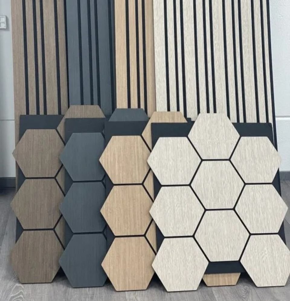 Hexagon Paneel Oak 80x60cm