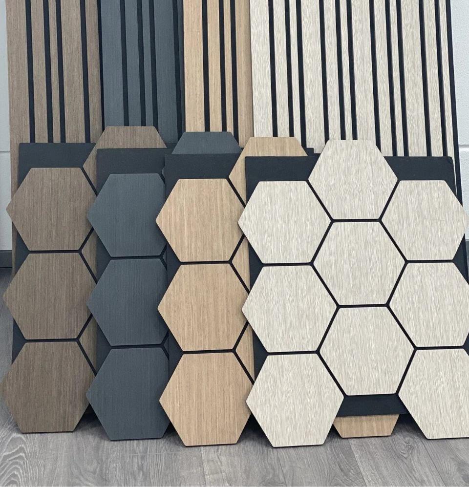 Hexagon Paneel Smoke 80x60cm