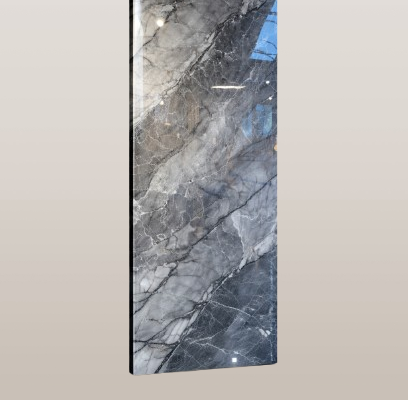 120x260x0,3 cm – PVC Wandpaneel Grijs Steen Marmerlook Hoogglans
