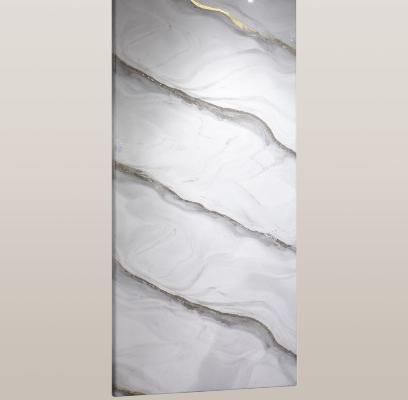 PVC/SPC Marmer Plaat Hoogglans WIT Goud Waterbestendig Wandpaneel – 280x122cm 3mm