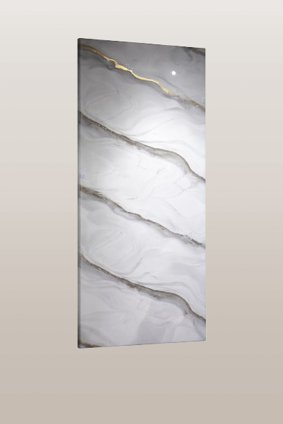 PVC/SPC Marmer Plaat Hoogglans WIT Goud Waterbestendig Wandpaneel – 280x122cm 3mm