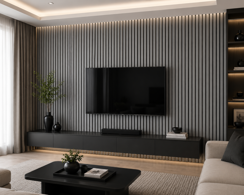Akoestisch Paneel Silver Grey 260x60cm