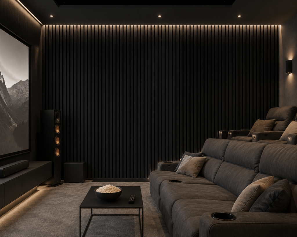 Akupanel 260x60cm Black Classic