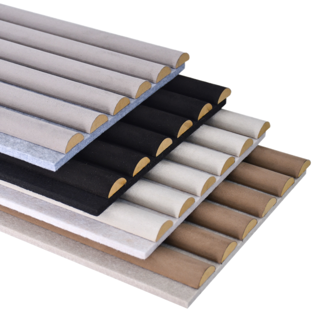 Akoestische Panelen Suede Stof Crème Licht Beige met Vilt