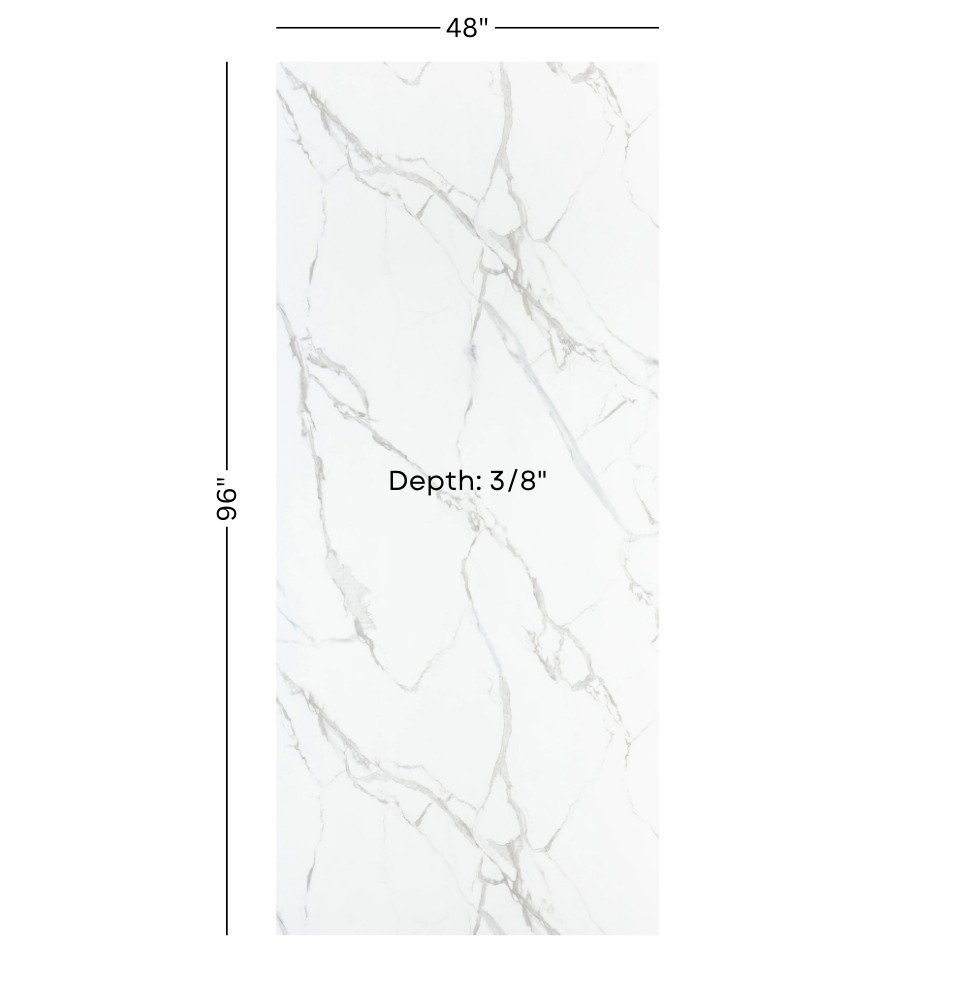 PVC-wandpaneel | Witte Calacatta Trente