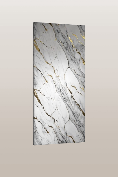 PVC/SPC Marmer Plaat Hoogglans | Millionaire Gold Waterbestendig Wandpaneel – 280x122cm 3mm
